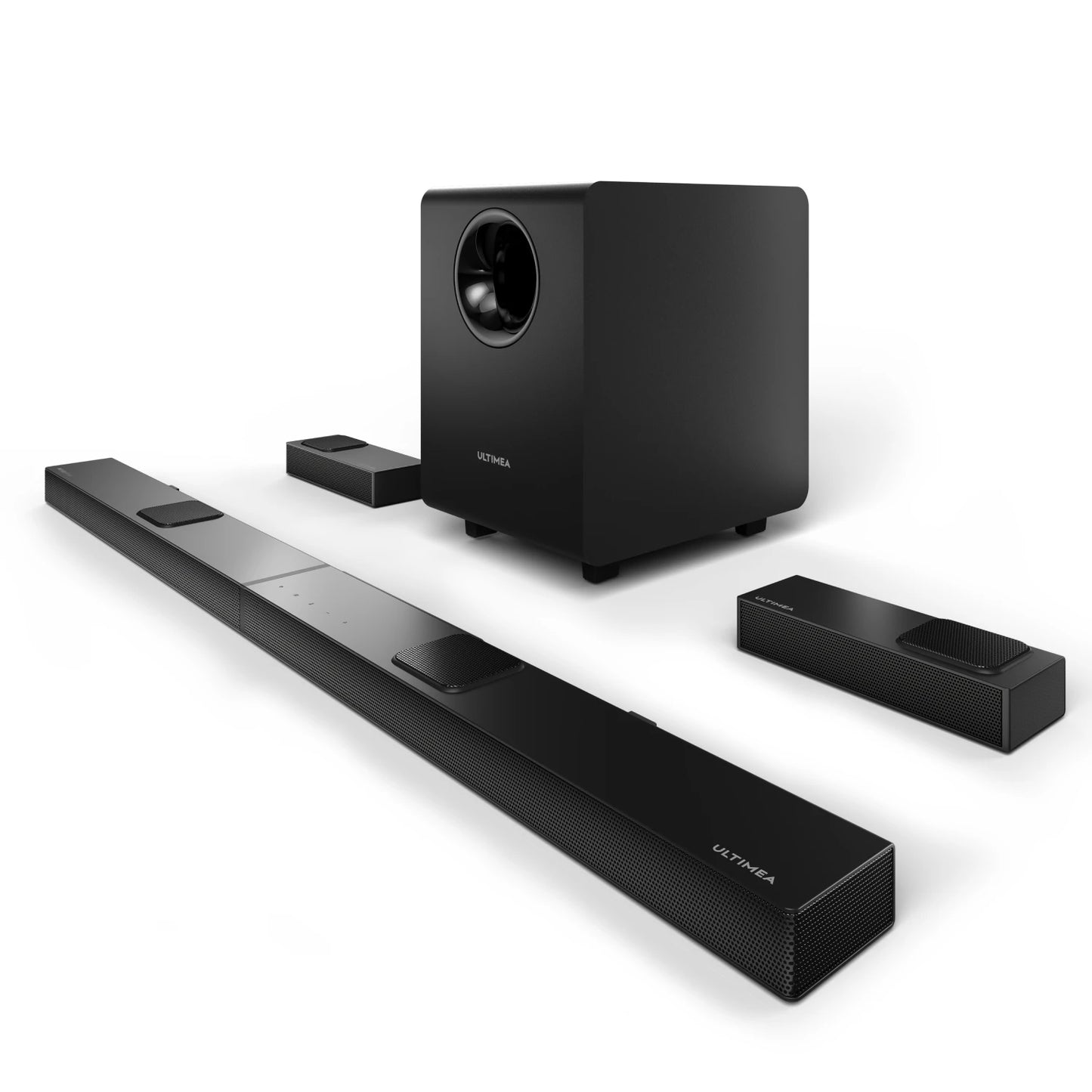 ULTIMEA 7.1.4 Sound Bar for TV with Dolby Atmos, 740W Surround Sound System with 8" Wireless Subwoofer, 2 Wireless Rear Speakers