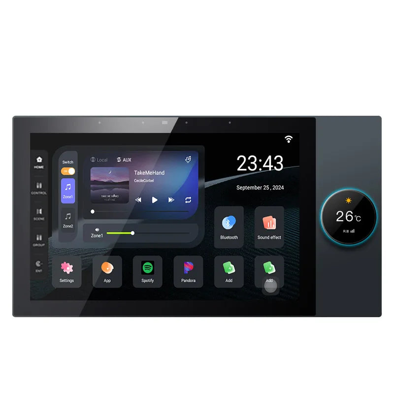 TUYA Smart Home Theater 2 zone audio in wall Amplifier Android 11 WiFi Bluetooth amplificador music player control panel system