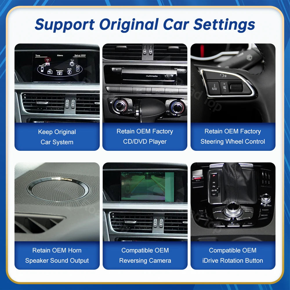 8.9 Inch 12.3'' Touch Display Multimedia Player Andriod Auto Link For Audi A4 S4 B8 2008-2012 GPS Carplay Screen Car Play