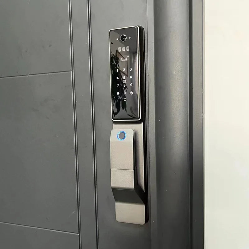 Waterproof Outdoor Smart Lock Wifi Alexa Tuya APP Aluminium Alloy Material Fingerprint Password Smart Door Lock With Camera