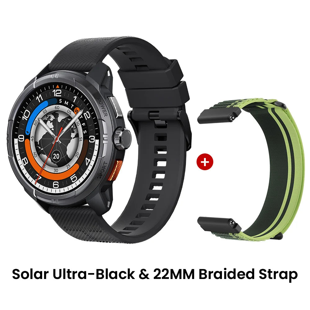 HAYLOU Solar Ultra GPS Smart Watch 1.6” AMOLED Display 60Hz Refresh Rate Bluetooth Calls 5ATM Water Resistance Sports Smartwatc