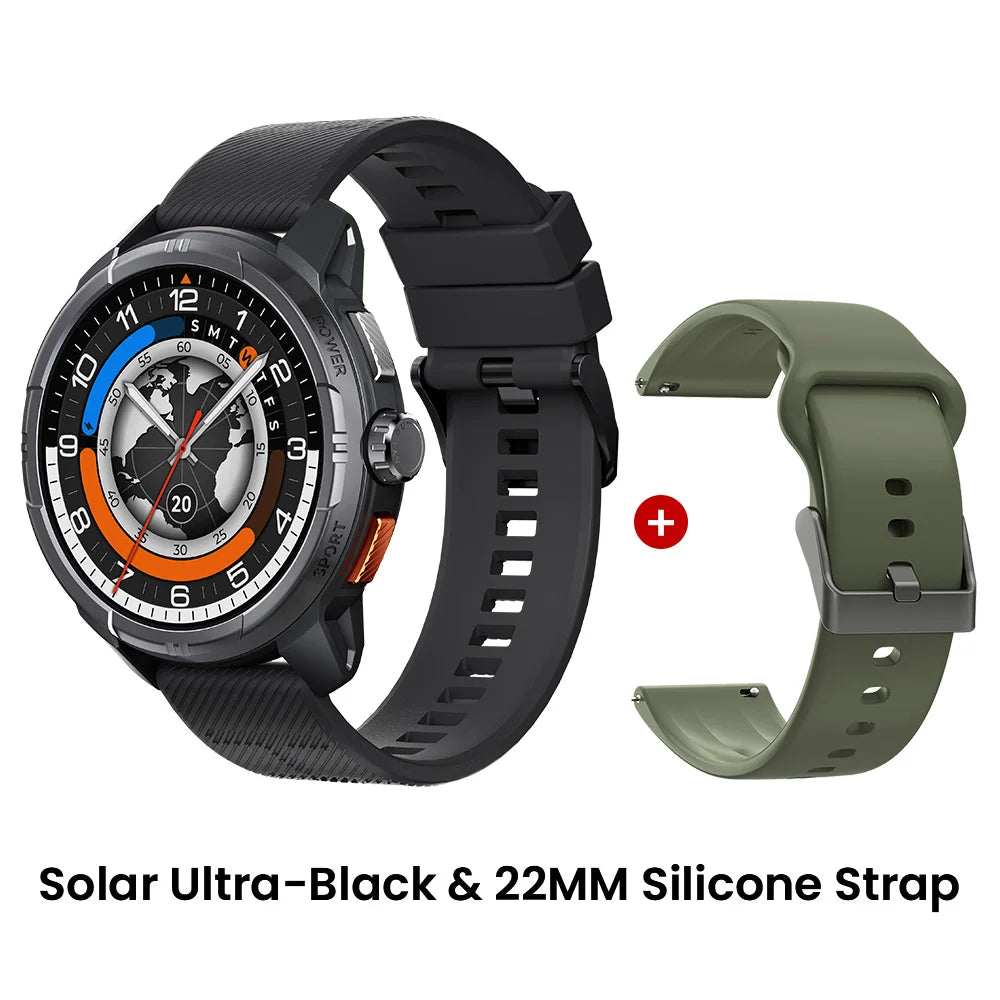 HAYLOU Solar Ultra GPS Smart Watch 1.6” AMOLED Display 60Hz Refresh Rate Bluetooth Calls 5ATM Water Resistance Sports Smartwatc