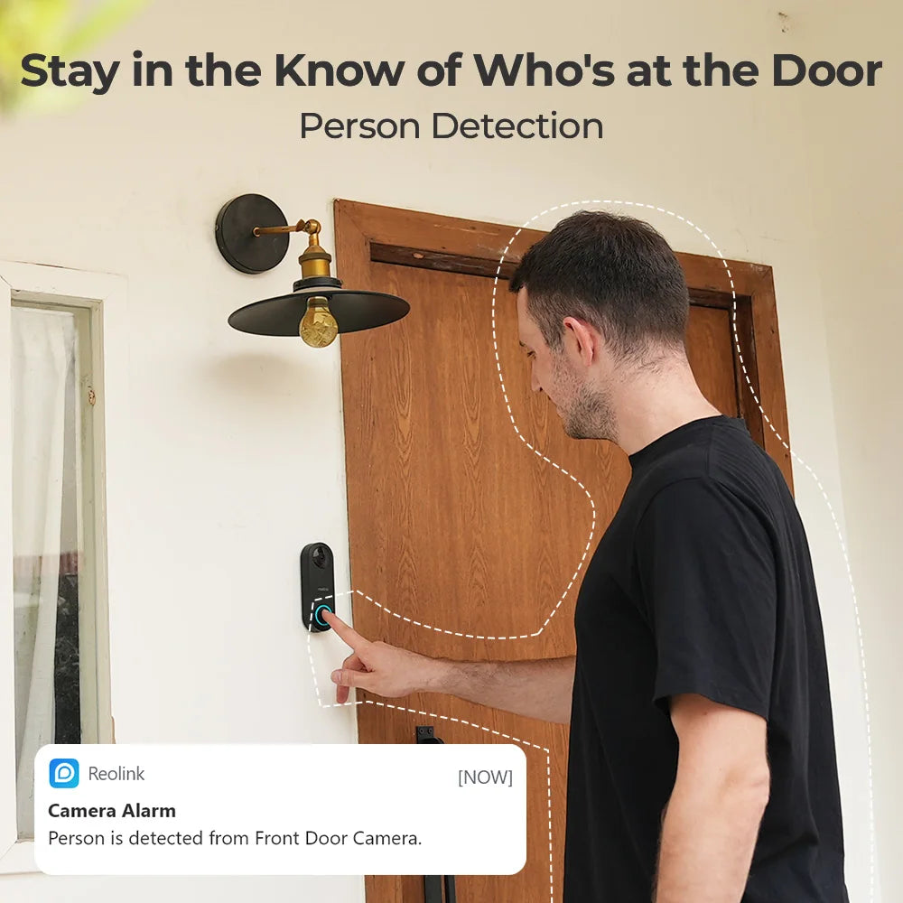 Reolink 2K+ Video Doorbell Smart Home Video Intercom Human Detection Support Alexa Door bell with Chime WiFi or PoE Options