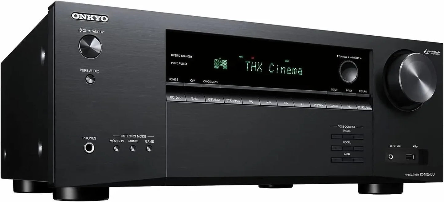 TX-NR6100 7.2 Channel 8K Smart AV Receiver - THX Certified, Works with Sonos Certified,