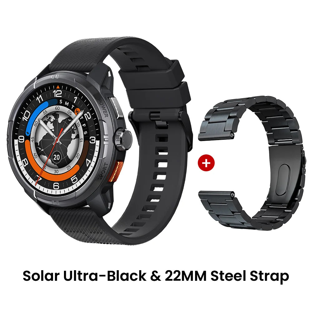 HAYLOU Solar Ultra GPS Smart Watch 1.6” AMOLED Display 60Hz Refresh Rate Bluetooth Calls 5ATM Water Resistance Sports Smartwatc