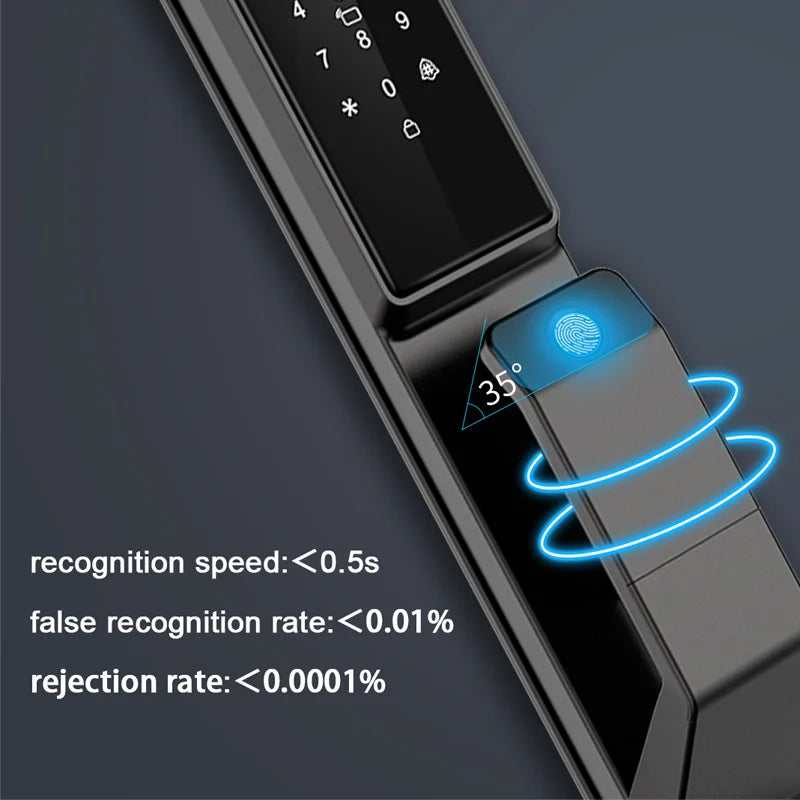 Waterproof Outdoor Smart Lock Wifi Alexa Tuya APP Aluminium Alloy Material Fingerprint Password Smart Door Lock With Camera
