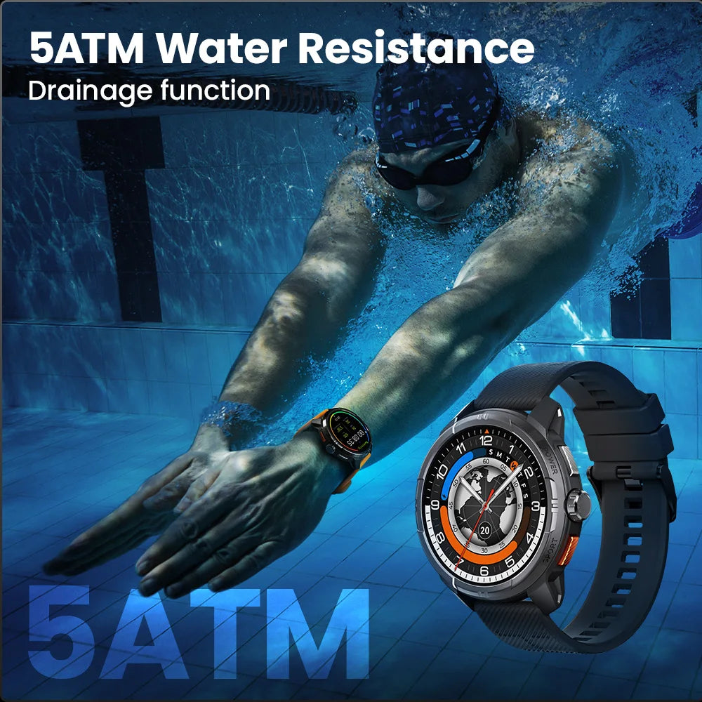 HAYLOU Solar Ultra GPS Smart Watch 1.6” AMOLED Display 60Hz Refresh Rate Bluetooth Calls 5ATM Water Resistance Sports Smartwatc