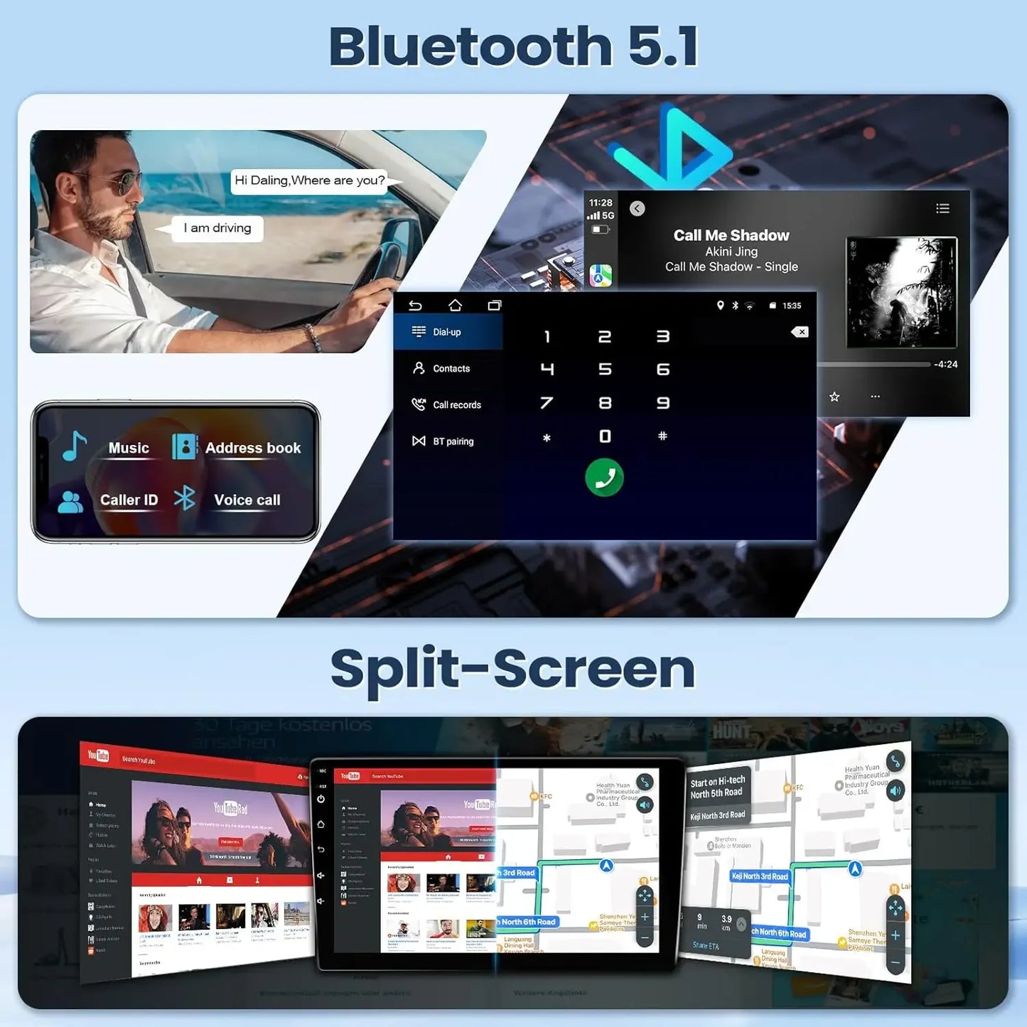 Car Stereo Radio Support Wireless CarPlay&Android Auto for Honda Civic 2006-2011 10" IPS Touch Screen Bluetooth/WiFi/Rear Camera