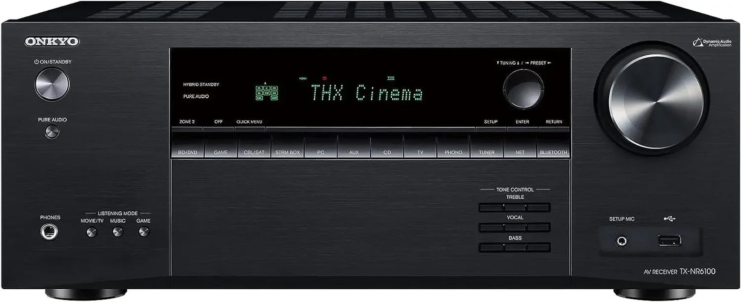 TX-NR6100 7.2 Channel 8K Smart AV Receiver - THX Certified, Works with Sonos Certified,