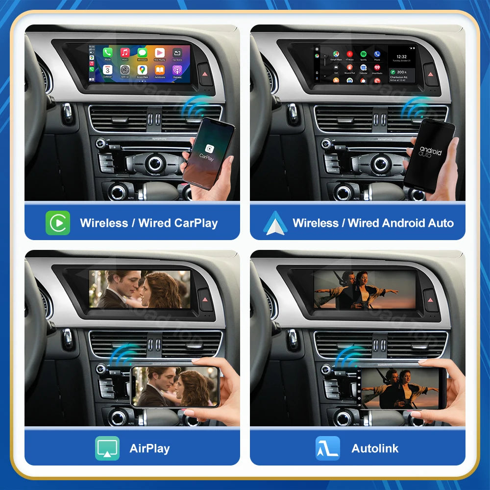 8.9 Inch 12.3'' Touch Display Multimedia Player Andriod Auto Link For Audi A4 S4 B8 2008-2012 GPS Carplay Screen Car Play