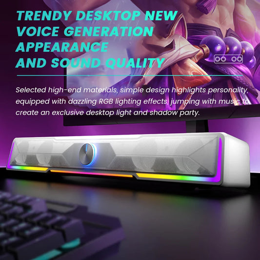 PHILIPS SPA4100 Soundbar Simple Design  52mm Driver Unit Stereo Environment  Featuring RGB Light Strips And Independent Knobs