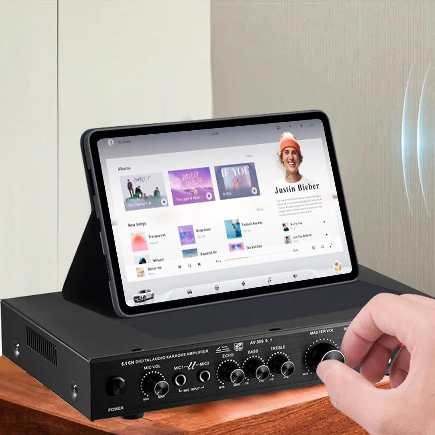 Bluetooth 5.1 Stereo Audio Amplifier Receiver 6 Channel Home Theater Audio Stereo System Components Home Amplifier FM Radio