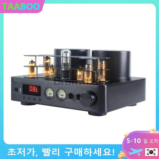 200W+200W High Power Hifi Fever Tube Amplifier Pre-stage Auido Speaker Bluetooth 5.0 Support 4-8Ω speaker Amplifier Home Theater